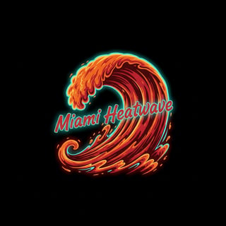 Miami Heatwave Neon Wave Design
