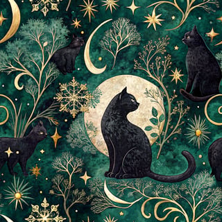 Emerald Gothmas Gothic Winter Pattern