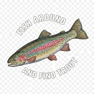 Retro Rainbow Trout Illustration