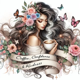 Whimsical Watercolor Woman Portrait