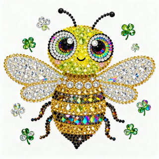 Jeweled Rhinestone Bee Illustration