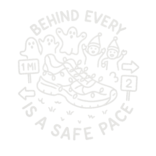 Festive Run Line-Art T-Shirt Design