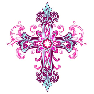 Symmetrical Fantasy Cross Illustration