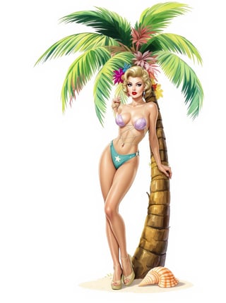 Tropical 50s Pinup PNG