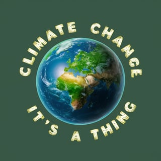 Animated Earth with Climate Change Message