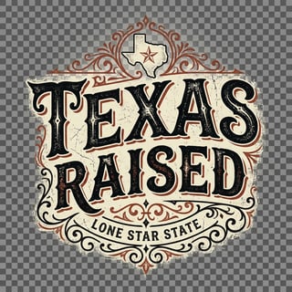 Vintage Texas Raised T-Shirt Design