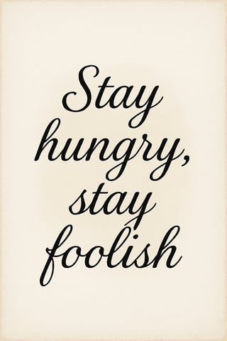 Vintage Quote Print in Cursive Font