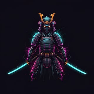 Cyberpunk Samurai T-Shirt Design