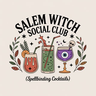 Salem Witch Halloween Cocktail Design