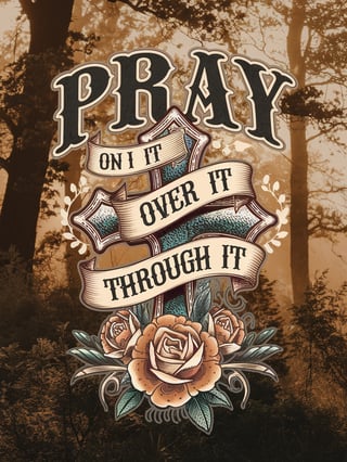 Vintage Christian Tattoo T-Shirt Design