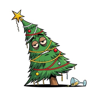 Tipsy Christmas Trees with Holiday Humor