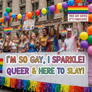 Funny Gay Pride Quotes with Rainbow Colors