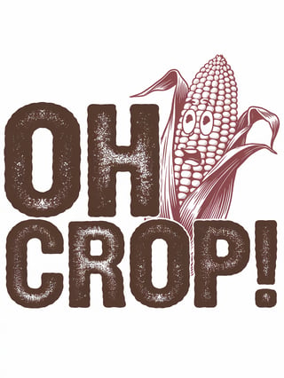 Vintage Oh Crop! T-Shirt Design