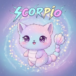 Kawaii Scorpio with Glitter Stinger
