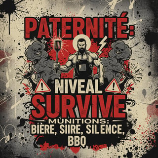 Design PNG grunge paternité humoristique