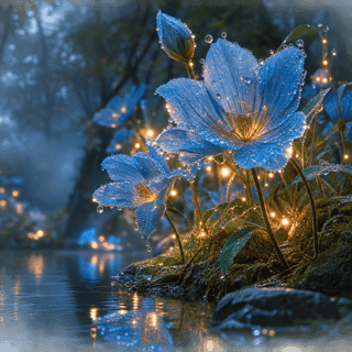 Sapphire-Blue Fairy Pond Macro