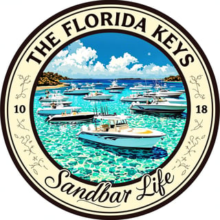 Florida Keys Sandbar Life Badge