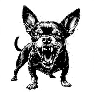 Intense Chihuahua Digital Illustration