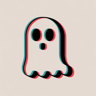 Minimalist Ghost 3D T-Shirt Design