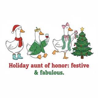 Festive Holiday Aunt of Honor Design