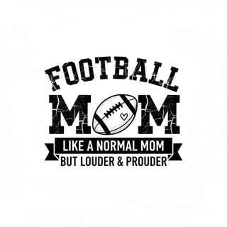 Distressed Football Mom T-Shirt Design