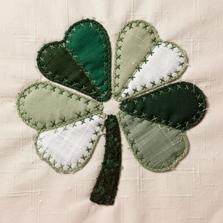 Patchwork Shamrock Folk Art Design