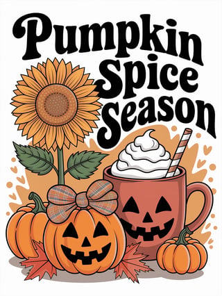 Retro Pumpkin Spice Season Graphic