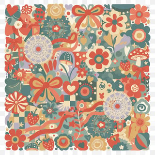 Granny-Chic Maximalist Retro Illustration