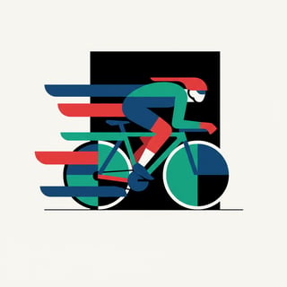 Abstract Cyclist Illustration