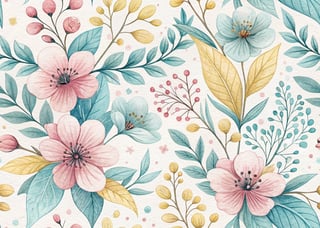Pastel Spring Floral Pattern