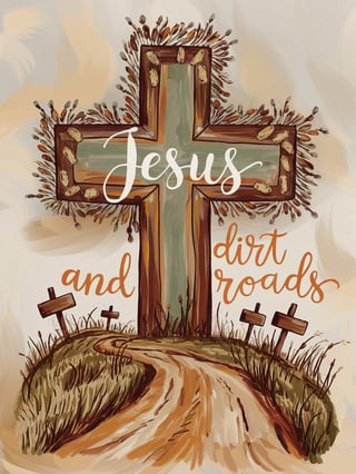Rustic Christian Cross Art