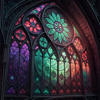 Gothic Stained Glass Window Art
