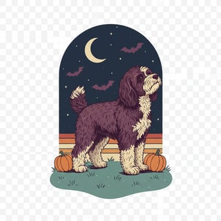 Halloween Maltipoo Dog Graphic