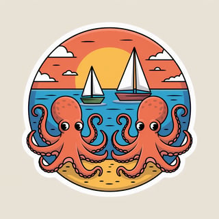 Barcelona Cartoon Badge Illustration