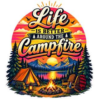 Retro Sunset Camping T-Shirt