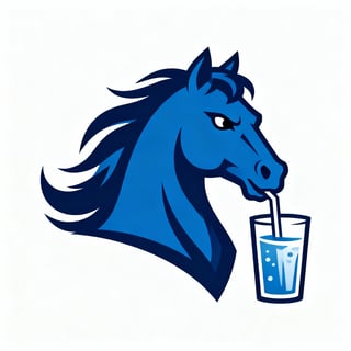 Modern Blue Horse Sports Logo