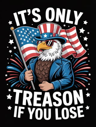 Patriotic Bald Eagle T-Shirt Design