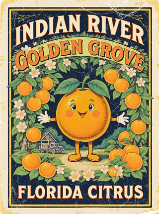 Vintage Florida Citrus Packing Label
