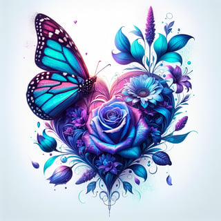 Monarch Butterfly Heart Digital Art