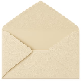 Beige Envelope with Lace Border