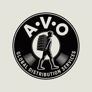 Emblem Circular Vinyl Record Logo