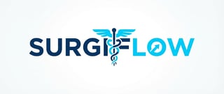 SURGIFLOW Logo with Caduceus Icon