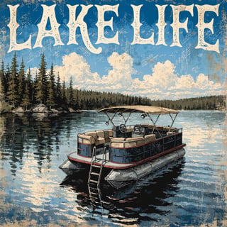 Masculine Lake House T-Shirt Design