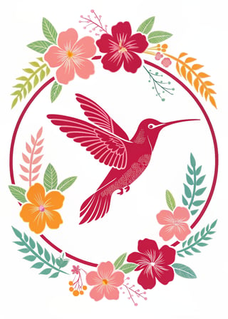Stylized Hummingbird Vector Illustration