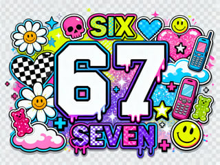 Bold Varsity Digits with Stickercore Design