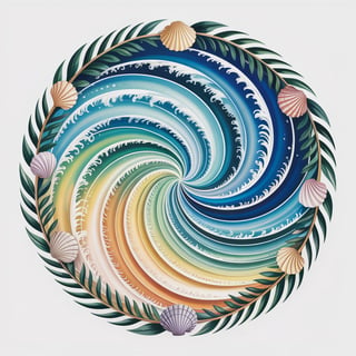Mandala Ocean Waves Graphic