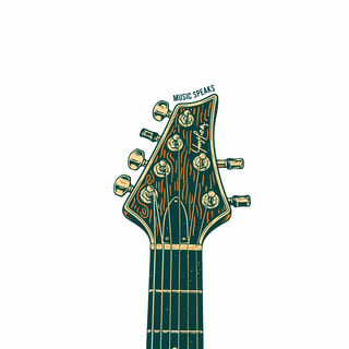 Vector Guitar Headstock Illustration