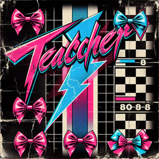80s Retro Grunge Teacher Design