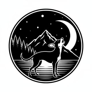 Black & White Nighttime Logo