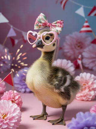 Cute Baby Goose with Sunglasses